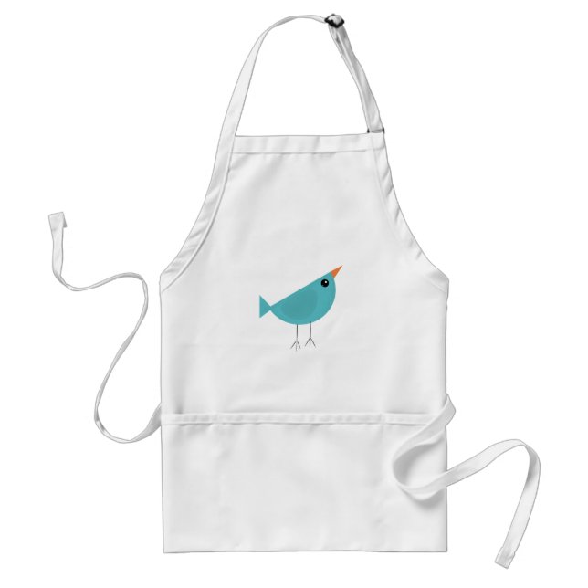 Adorable Whimsical Bird Nature Art Standard Apron (Front)