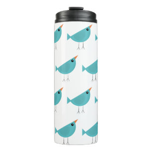Adorable Whimsical Bird Nature Art Thermal Tumbler