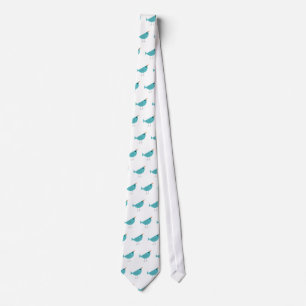 Adorable Whimsical Bird Nature Art Tie