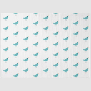 Adorable Whimsical Bird Nature Art Tissue Paper