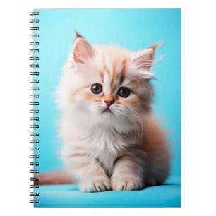 Adorable White Kitten Potrait-54971 Notebook
