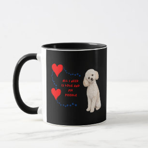 Adorable White Poodle Photorealistic Poodle Mug