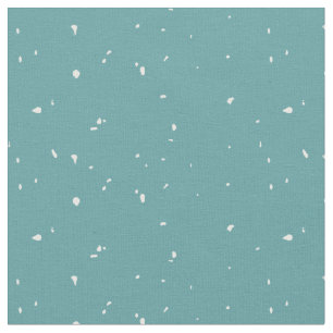 Adorable white snow pattern on the blue background fabric