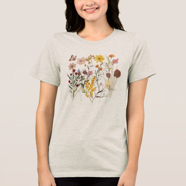 Adorable wildfloral T-Shirt Tri-Blend Shirt (Front)