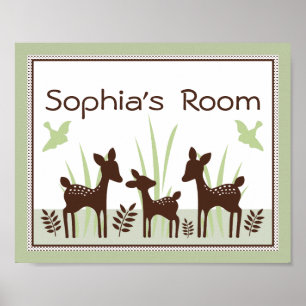 Adorable Willow Deer Family Poster/Print Poster