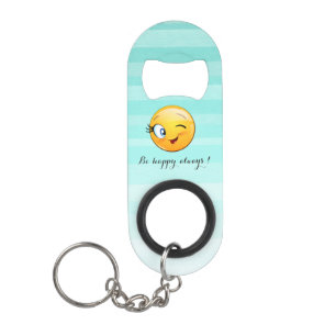 Adorable Winking Emoji Face-Be happy always