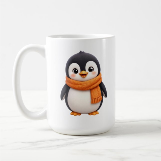 Adorable Winter  Penguin  Coffee Mug (Left)
