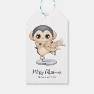 Adorable Winter Penguin Gift Tags