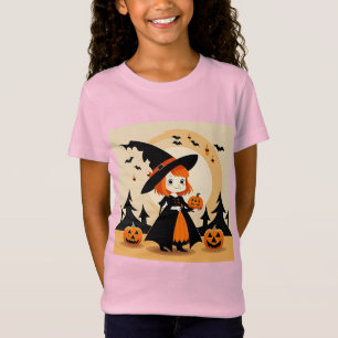 Adorable Witch Holding Pumpkin T-Shirt