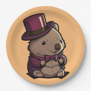 Adorable Wombat Paper Plate