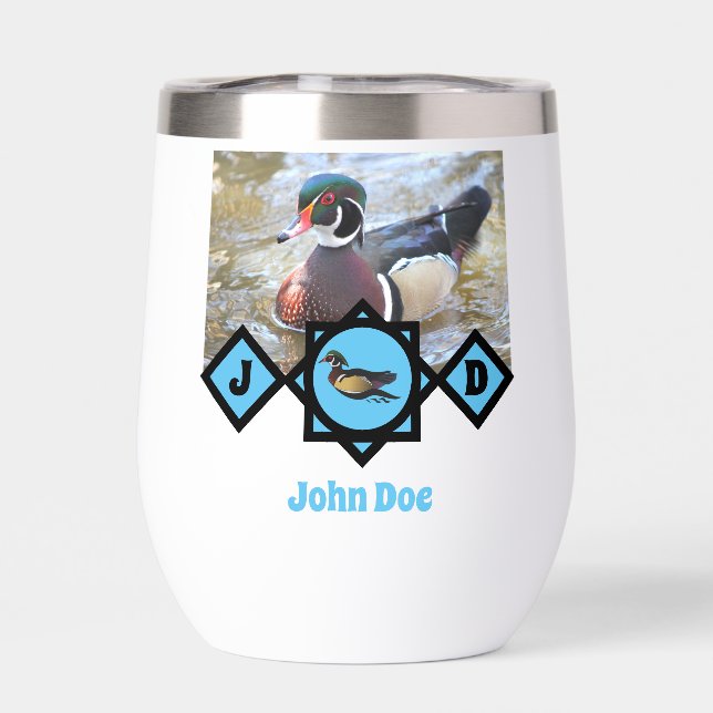 Adorable Wood Duck Name Tag Photo (Back)