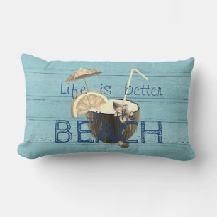 Adorable Wood Texture,Coconut Coctail Lumbar Cushion