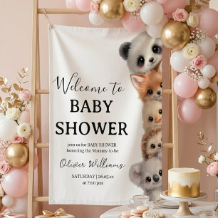 Adorable Woodland Animals Baby Shower  Banner