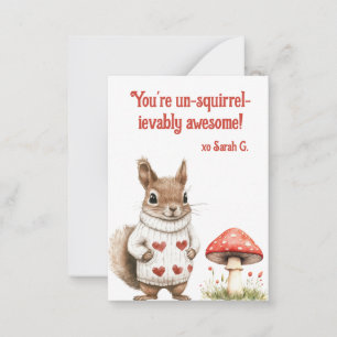 Adorable Woodland Animals Kid's Valentine Card