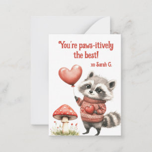 Adorable Woodland Animals Kid's Valentine Card