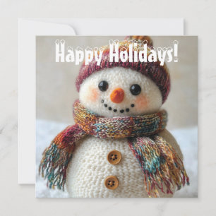 Adorable Wool Snowman with Hat & Scarf Design