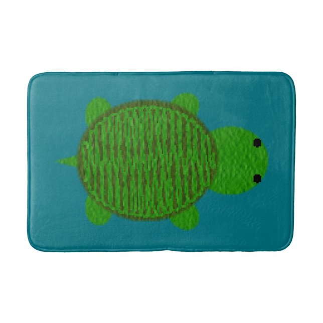 Adorable Yarn Textured Turtle Bath Mat (Front)