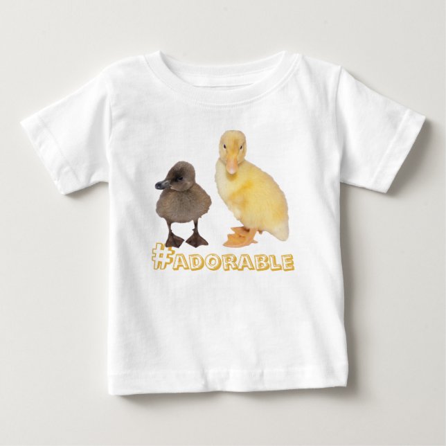 Adorable Yellow and Grey Ducklings Photograph Baby T-Shirt (Front)