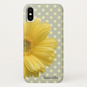 Adorable Yellow Daisy,Polka Dots   -Personalised Case-Mate iPhone Case
