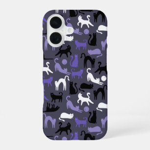 Adorable Yoga Cute Cat Poses iPhone 16 Case