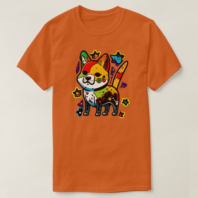 Adorable Zombie Shiba Inu  toon for Dog and SciFi  T-Shirt (Design Front)