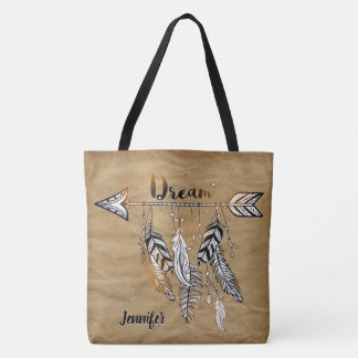 Adorables Bohemian Arrow & Feathers Custom Tote Bag