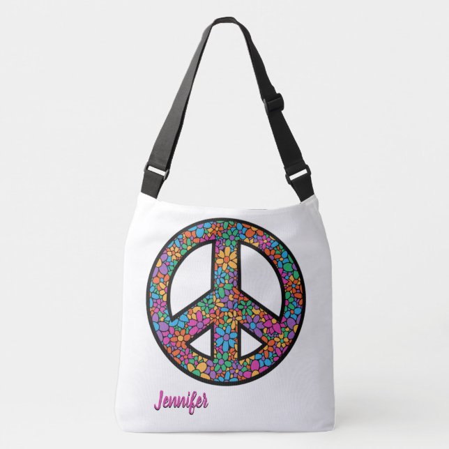 Adorables Bohemian Peace Symbol Custom  Crossbody  Bag (Front)