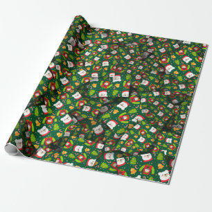 Adorables Christmas [3D] Bears Sweaters And Trees  Wrapping Paper