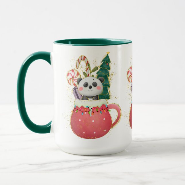 Adorables Christmas Loveable Panda Mug (Left)