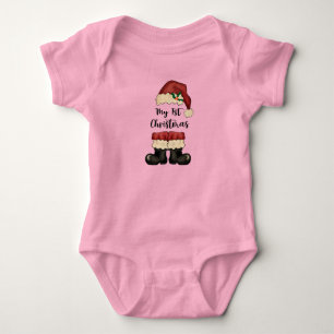Adorables Christmas My First Christmas Baby  Bodysuit