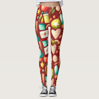 Adorables Christmas Ornaments And Cards Leggings