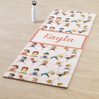 Adorables Custom Kids Doing Exercises Yoga Mat