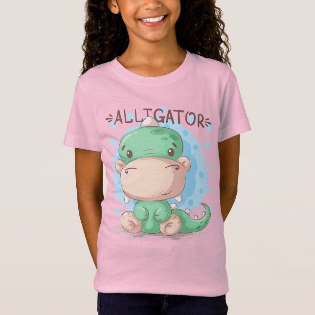 Adorables Cute Alligator For Kids  T-Shirt (Front)