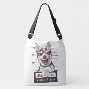 Adorables Cute Husky Dog Winking  Crossbody Bag