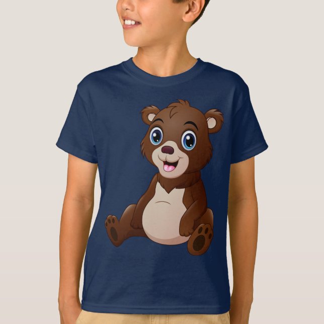 Adorables Cute Little Brown Bear T-Shirt (Front)