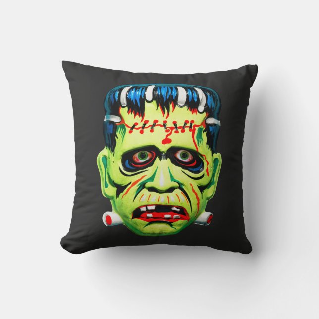 Adorables Green Monster Mask   Cushion (Front)