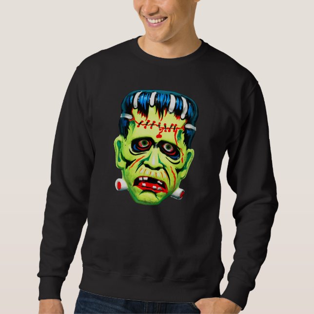 Adorables Green Monster Mask  Sweatshirt (Front)