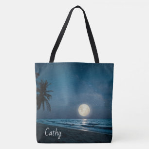 Adorables Moonlight Beach Custom Tote Bag