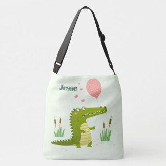 Adorables Reptile Cartoon Alligator Custom  Crossbody Bag