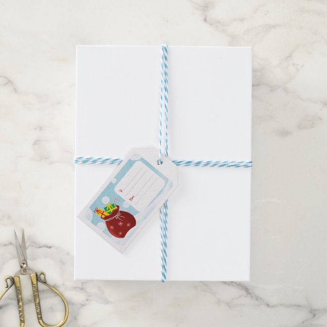 Adorables Santa's Toys Gift Tags (With Twine)