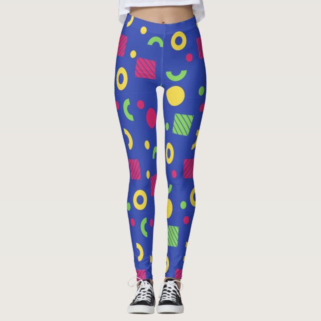 Adorables Synthwave/Vaporwave Style Yoga  Leggings (Front)