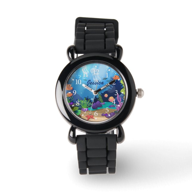 Adorables Underwater Fish And Coral Custom   Watch (Front)