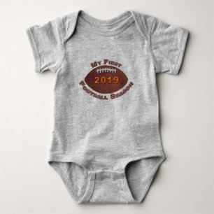 Adorably Cute First Football Season Baby Jumper Bodysuit