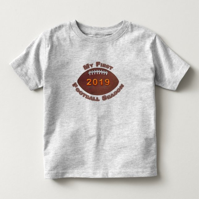 Adorably Cute First Football Season Baby T-Shirt (Front)
