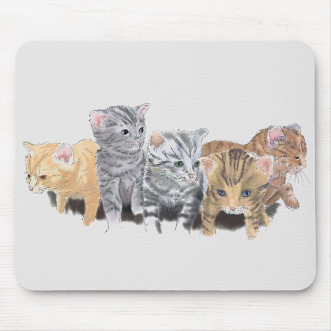 Adorably Cute Kittens Mouse Pad (Front)
