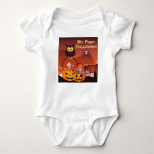 Adorably Cute “My First Halloween” Baby Bodysuit