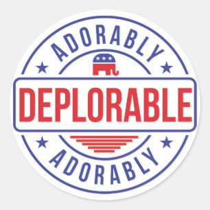 Adorably Deplorable sticker
