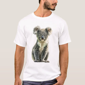 Adorably Fluffy Sitting Koala Illustration T-Shirt