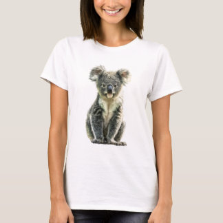 Adorably Fluffy Sitting Koala Illustration T-Shirt