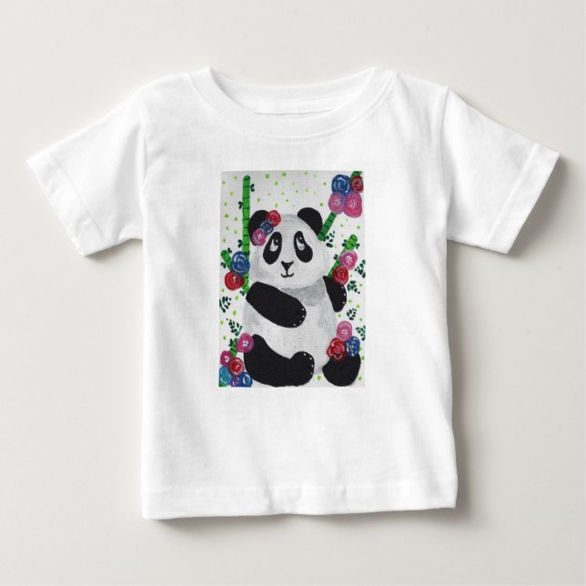 Adorably Sweet Panda Bear Baby T-Shirt (Front)